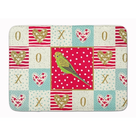 Carolines Treasures 19 x 27 in. Budgerigar Love Machine Washable Memory Foam Mat CK5520RUG